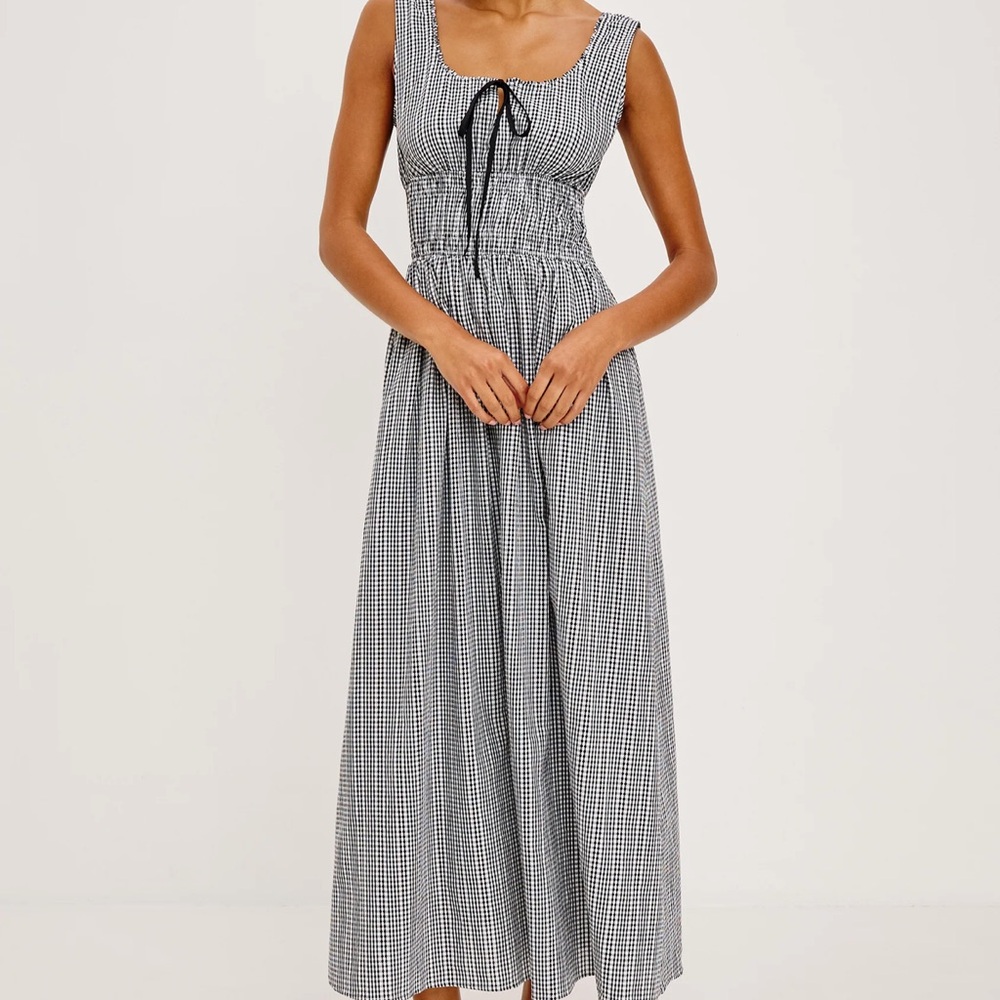 Rails Black and White Gingham Maxi Dress